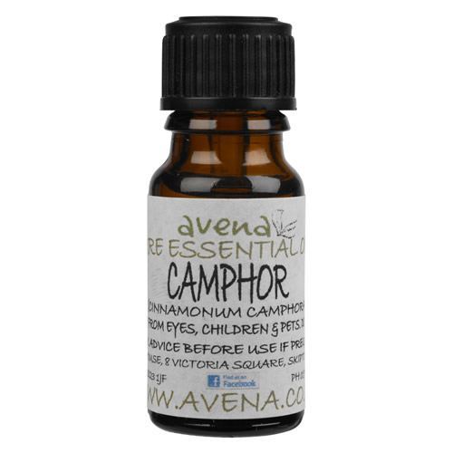 A bottle of Camphor an Essential Oil also known by the Latin name Cinnamomum camphora