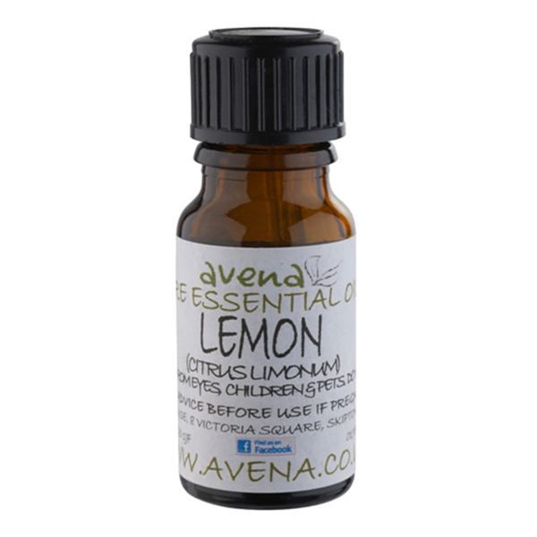A bottle of lemon as an essential oil, part of the citrus family and known as Citrus limonum in Latin.