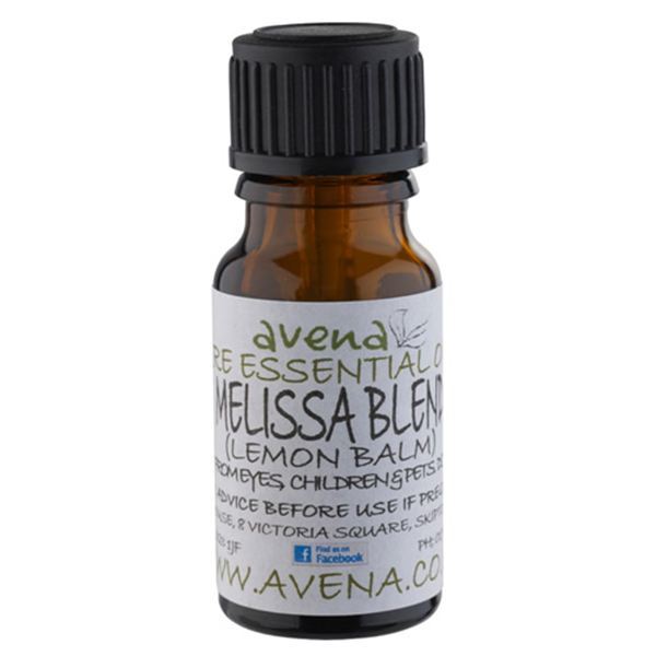 A bottle of Lemon Balm essential oil some call it Melissa. In Latin it's known as Melissa officinalis.