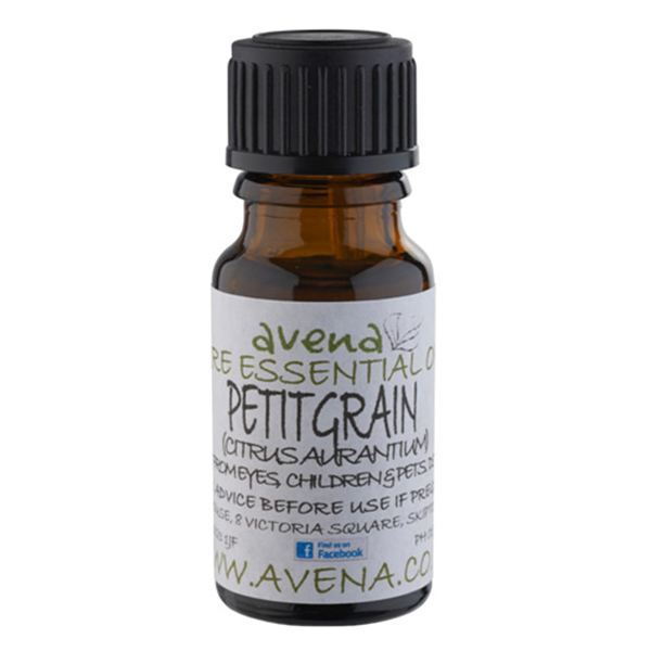 A bottle of petitgrain Essential Oil, called Citrus aurantium in Latin.